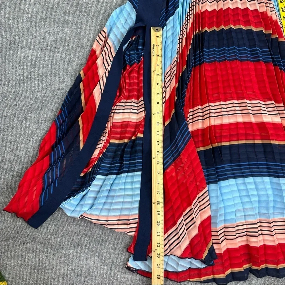 Gracia Dress Sz S Pleated Colorblock Maxi NWT - Picture 14 of 17